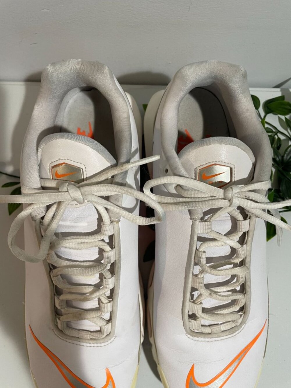 Nike Air Max Plus Tn Running Shoes White/Orange US 10 Mens Sneakers AQ1088-100 - Picture 6 of 14